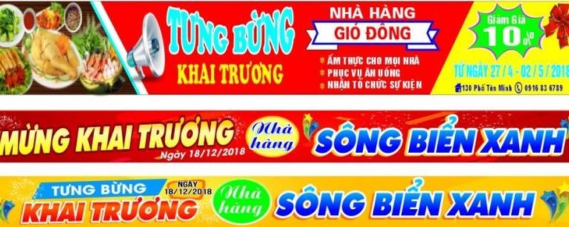 Banner pr cho nhà hàng khai trương đẹp Banner pr cho nhà hàng khai trương đẹp